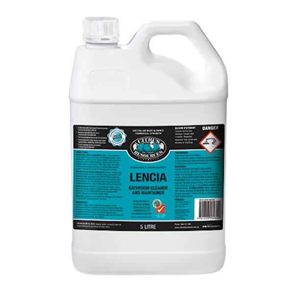 Citrus Resources | Lencia 5Lt Bathroom Cleaner Spray and Forget | Crystalwhite Cleaning Supplies Melbourne