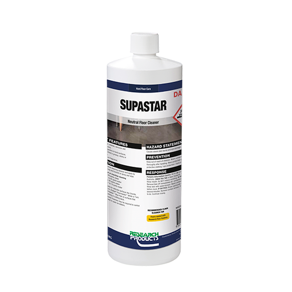 Research Products | Supastar Polished Floor Mop Liquid 1Lt | Crystalwhite Cleaning Supplies Melbourne