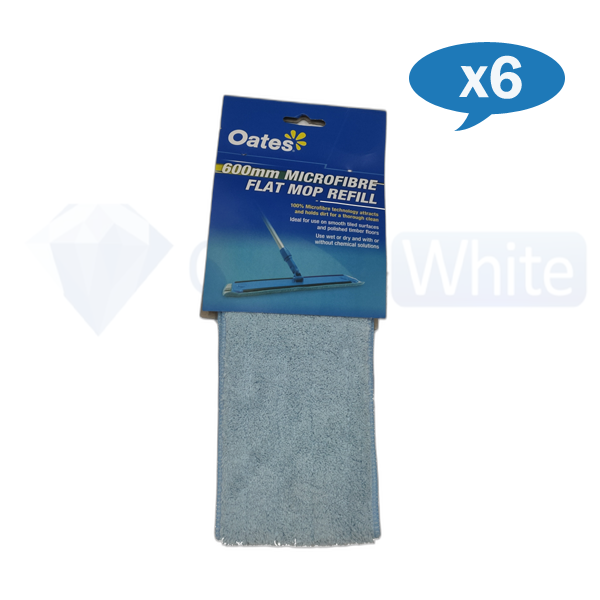 Oates | Mega Flat Mop Blue 600mm carton quantity | Crystalwhite Cleaning Supplies Melbourne