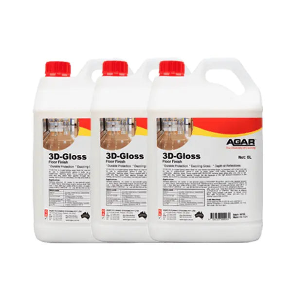 Agar | 3D Gloss 5Lt x 3 Pack | Crystalwhite Cleaning Supplies Melbourne