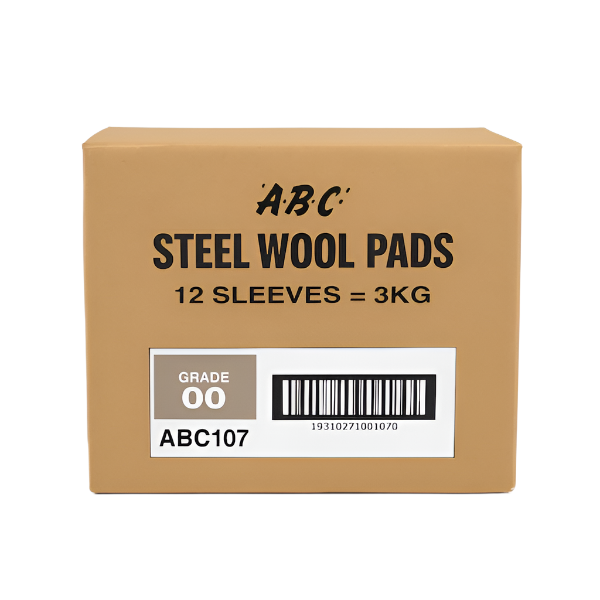 ABC Steel Wool 250g 12 Sleeves Grade 00 Carton | Crystalwhite Cleaning Supplies Melbourne