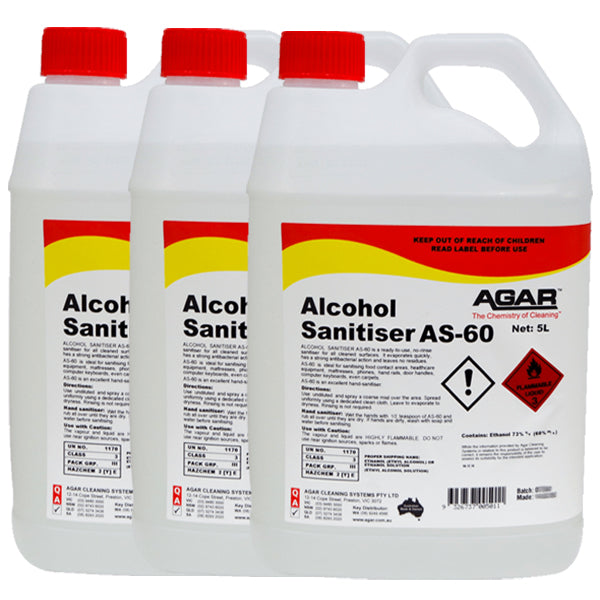 Agar | Alcohol Sanitiser AS-60 Carton | Crystalwhite Cleaning Supplies Melbourne