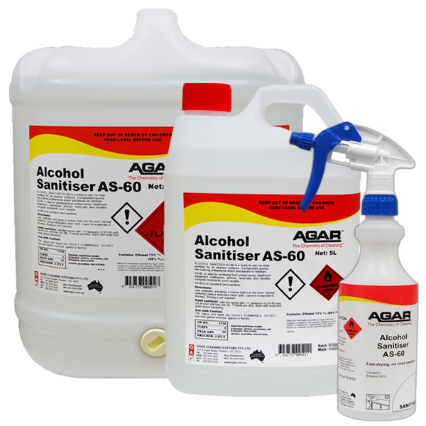 Agar | Alcohol Sanitiser AS-60 Group | Crystalwhite Cleaning Supplies Melbourne