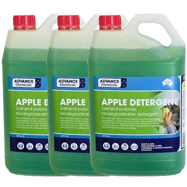 Advance Chemicals | Apple Sink Dishwashing Detergent 3X5Lt | Crystalwhite Cleaning Supplies Melbourne
