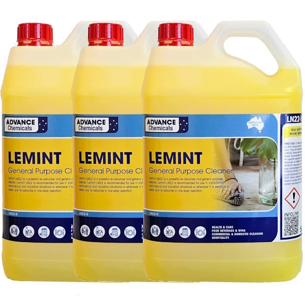 Advance Chemicals | Lemint 3X5Lt Multi-Purpose Cleaner | Crystalwhite Cleaning Supplies Melbourne