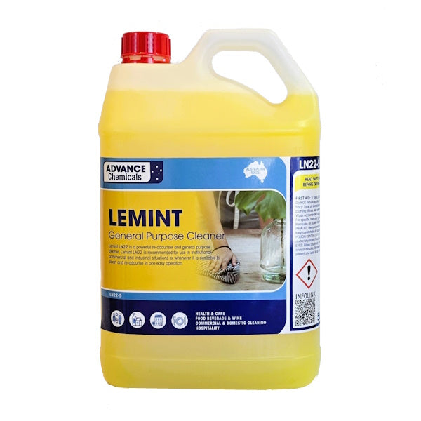 Advance Chemicals | Lemint 5Lt Multi-Purpose Cleaner | Crystalwhite Cleaning Supplies Melbourne