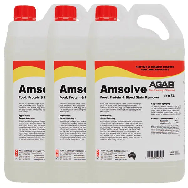 Agar | Amsolve Food, Protien and Blood Stain Remover Carton Quantity | Crystalwhite Cleaning Supplies Melbourne