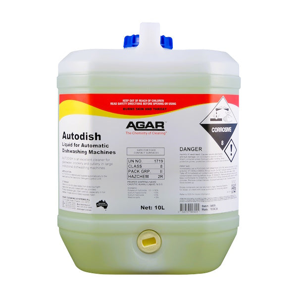 Agar | Autodish 10Lt Commercial Dishwasher Detergent | Crystalwhite Cleaning Supplies Melbourne