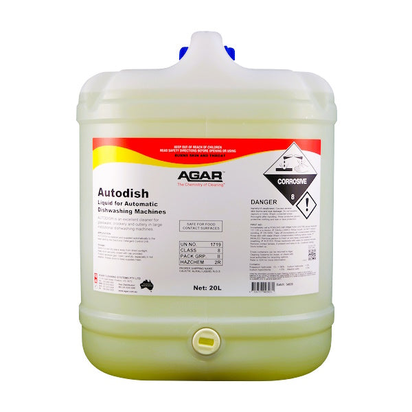 Agar | Autodish 20Lt Commercial Dishwasher Detergent | Crystalwhite Cleaning Supplies Melbourne