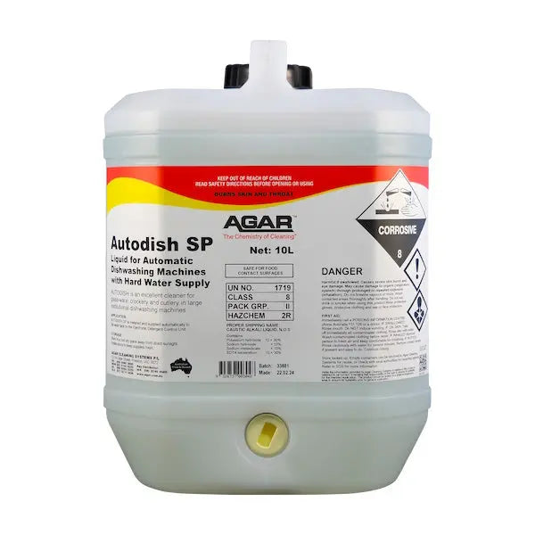 Agar | Autodish SP 10Lt Commercial Dishwasher Detergent | Crystalwhite Cleaning Supplies Melbourne