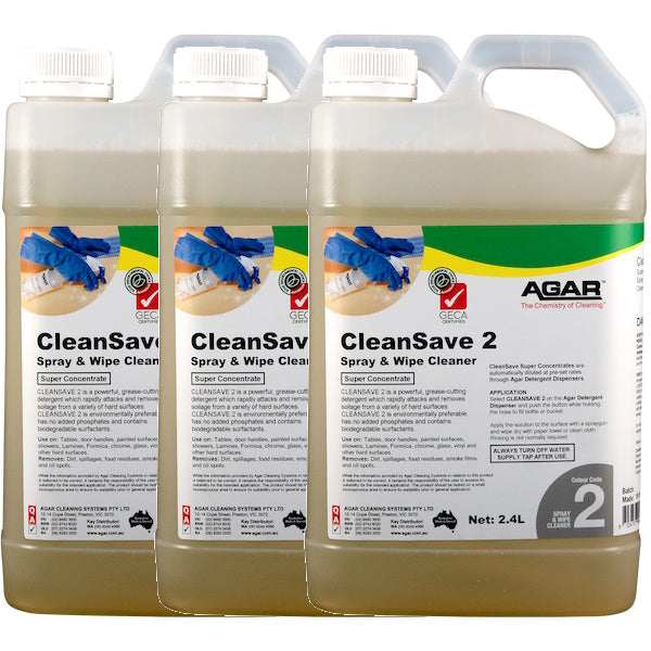 Agar | Cleansave 2 Spray and Wipe Cleaner Carton Quantity | Crystalwhite Cleaning Supplies Melbourne