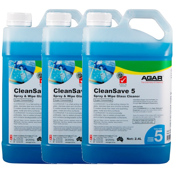 Agar | CleanSave 5 Spray and Wipe | Window Cleaner | Crystalwhite Cleaning Supplies Melbourne