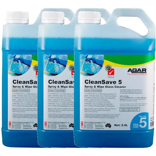 Agar | CleanSave 5 Spray and Wipe | Window Cleaner | Crystalwhite Cleaning Supplies Melbourne