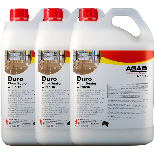Agar | Agar DURO 3X5Lt Floor Polish and Sealer | Crystalwhite Cleaning Supplies Melbourne