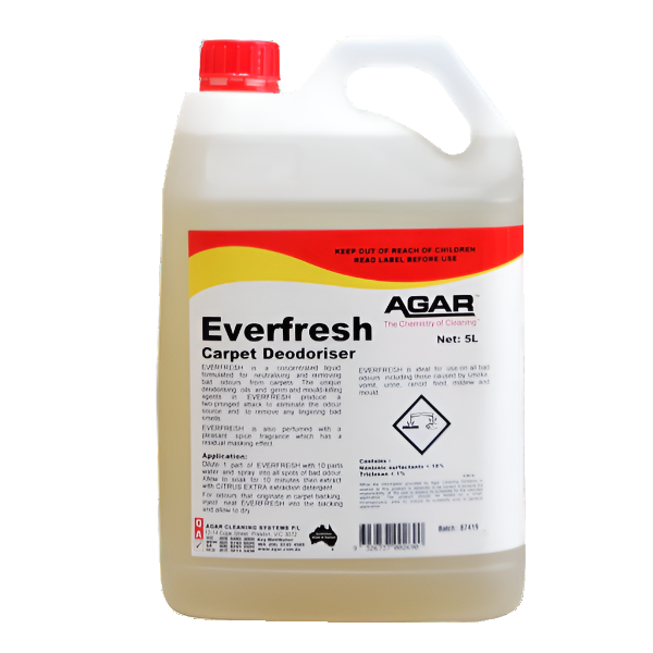 Agar | Everfresh Carpet Deodoriser 5Lt | Crystalwhite Cleaning Supplies Melbourne