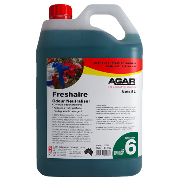 Agar | Freshaire Odour Neutraliser 5Lt | Crystalwhite Cleaning Supplies Melbourne