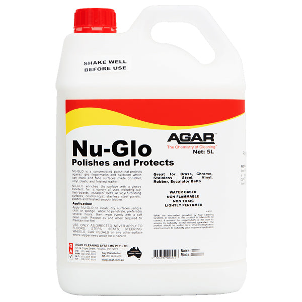 Agar | Nu Glo 5Lt polishes and protects | Crystalwhite Cleaning Supplies Melbourne