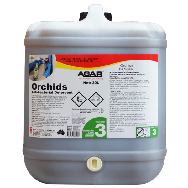 Agar | Orchids Commercial Grade Disinfectant 20Lt | Crystalwhite Cleaning Supplies Melbourne