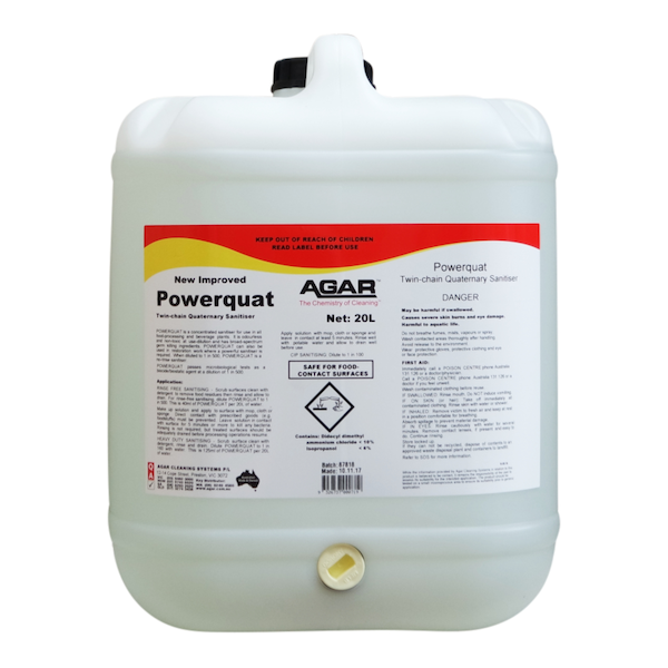 Agar | Powerquat 20Lt Twin Chain Sanitiser | Crystalwhite Cleaning Supplies Melbourne