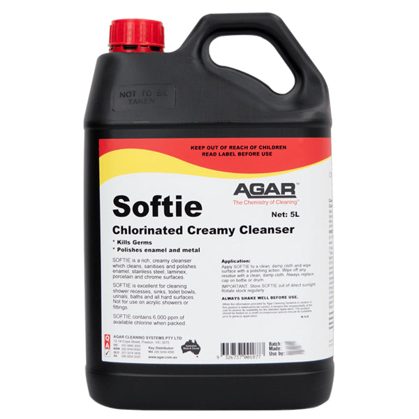 Agar | Agar Softie Creme Cleanser 5Lt | Crystalwhite Cleaning Supplies Melbourne