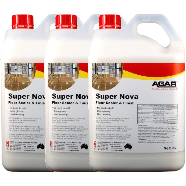 Agar | Super Nova Floor Sealer 3X5Lt | Crystalwhite Cleaning Supplies Melbourne