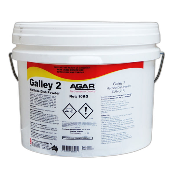 Agar | Galley 2 Machine Dish Powder 10Kg | Crystalwhite Cleaning Supplies Melbourne