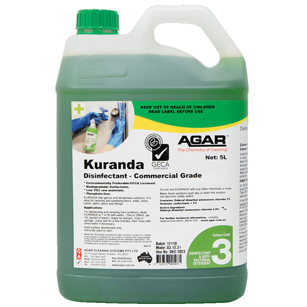 Agar | Agar Kuranda Commercial Grade Disinfectant 5Lt | Crystalwhite Cleaning Supplies Melbourne