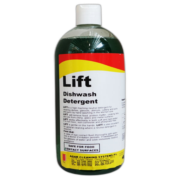 Agar | Lift Dishwashing Detergent 1Lt | Crystalwhite Cleaning Supplies Melbourne