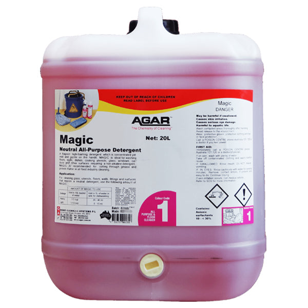 Agar | Magic Neutral Detergent 20Lt | Crystalwhite Cleaning Supplies Melbourne