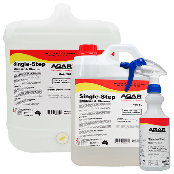 Agar | Single Step Sanitiser and Cleaner Group | Crystalwhite Cleaning Supplies Melbourne