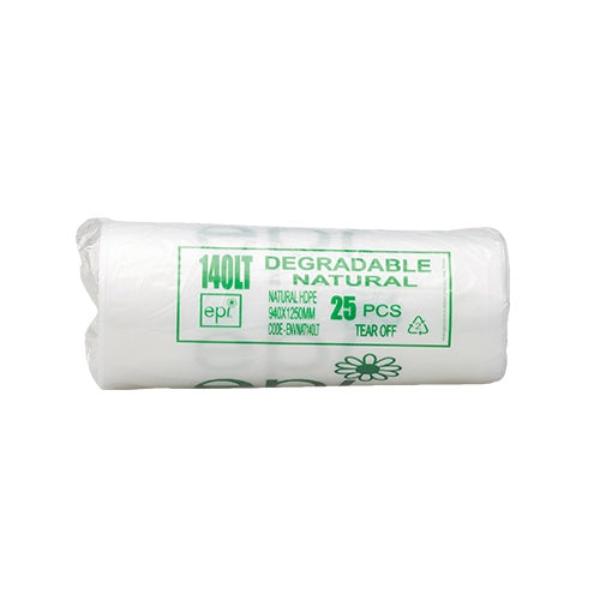 Austar Packaging 100% Degradable EHD EPI 140Lt Garbage Bags in a Roll