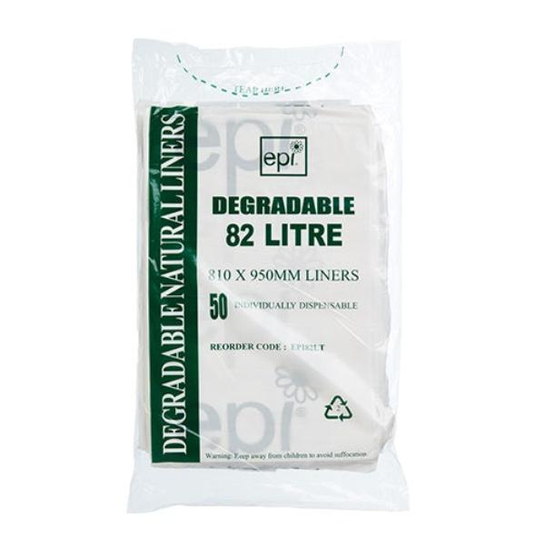Austar Packaging | Natural 100% Degradable EPI 82 Lt Rubbish Bin Bags Liner | Crystalwhite Cleaning Supplies Melbourne