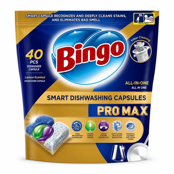 Crystalwhite Bingo Pro Max Dishwashing Tablet Pro 40pcs Crystalwhite Cleaning Supplies