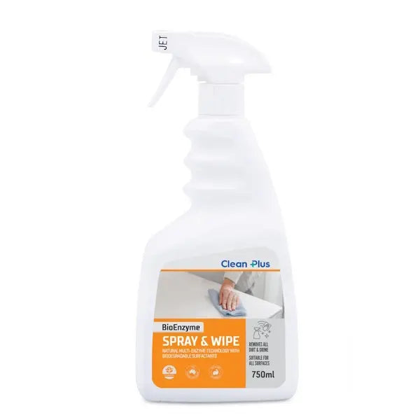 Clean Plus | BioEnzyme Spray and Wipe Multipurpose Cleaner | Crystalwhite Cleaning Supplies Melbourne