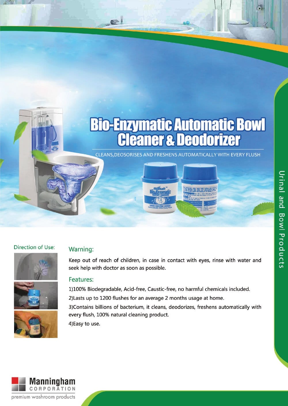 Manningham Corporation | Blue Bio Enzymatic Automatic Bowl Cleaner | Crystalwhite Cleaning Supplies Melbourne