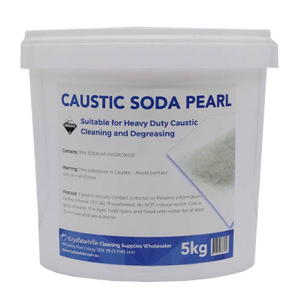 Crystalwhite Cleaning Supplies | Caustic Soda Pearl 5Kg | Crystalwhite Cleaning Supplies Melbourne