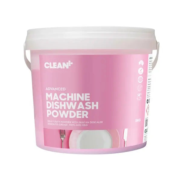 Clean Plus | Advanced Commercial Machine Dishwashing Powder 5Kg | Crystalwhite Cleaning Supplies Melbourne