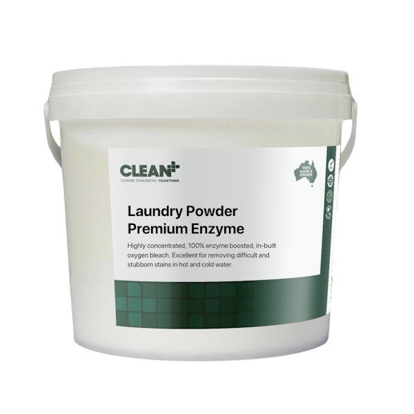 Clean Plus | Laundry Powder Concentrated 5Kg Premium Enzyme | Crystalwhite Cleaning Supplies Melbourne