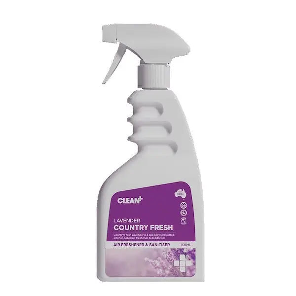 Clean plus | Country Fresh Lavender 750ml Air Freshener and Sanitiser | Crystalwhite Cleaning Supplies Melbourne