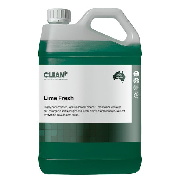 Clean Plus | Lime Fresh 5Lt Total Washroom Cleaner | Crystalwhite Cleaning Supplies Melbourne