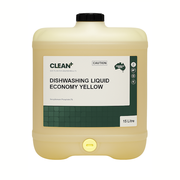 Clean Plus | Sink Dishwashing Liquid Economy Lemon 15Lt | Crystalwhite Cleaning Supplies Melbourne