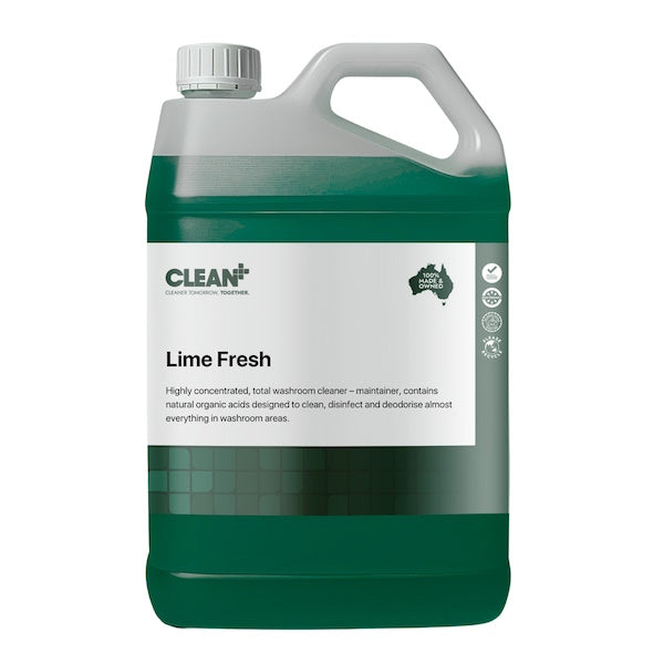 Clean Plus | Lime Fresh 5Lt Total Washroom Cleaner | Crystalwhite Cleaning Supplies Melbourne