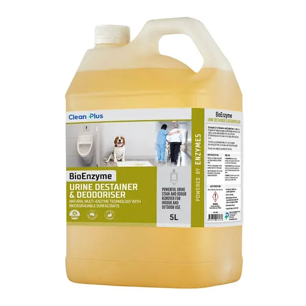 CleanPlus__BioEnzyme_Urine_Destainer_Deodoriser_5Lt | Crystal White cleaning supplies Melbourne