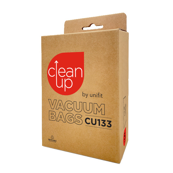 Vacspare | CleanUp by Unifit Vacuum Cleaner Bags CU133 | Crystalwhite Cleaning Supplies Melbourne