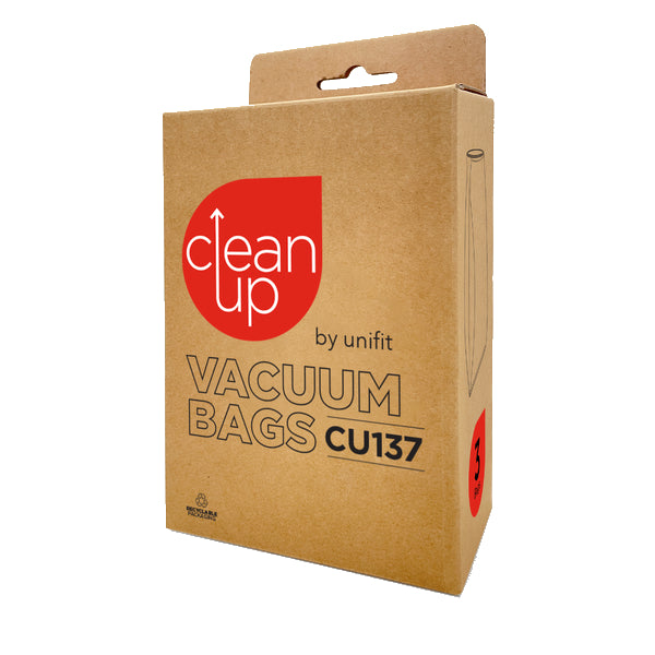 Vacspare | CleanUp by Unifit Vacuum Cleaner Bags CU137 | Crystalwhite Cleaning Supplies Melbourne