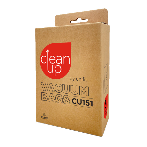 CleanUp by Unifit Vacuum Cleaner Bags CU151 | Replacement of Uni151 and QB151