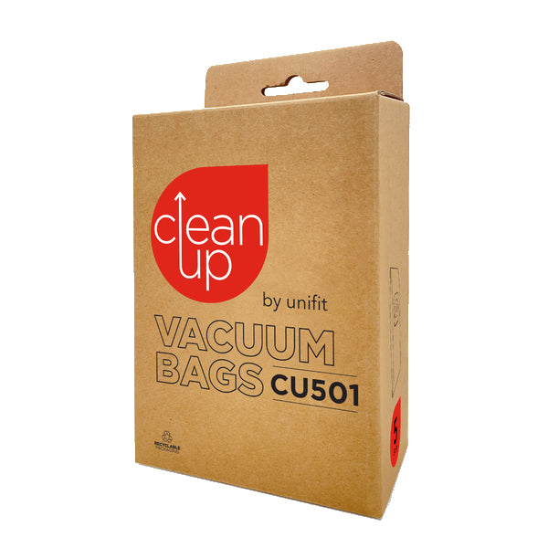 Vacspare | CleanUp by Unifit Vacuum Cleaner Bags CU501 | Crystalwhite Cleaning Supplies Melbourne