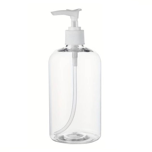 Clear Pump PET Bottle Dispenser 500m  | Crystalwhite Cleaning Supplies Melbourne