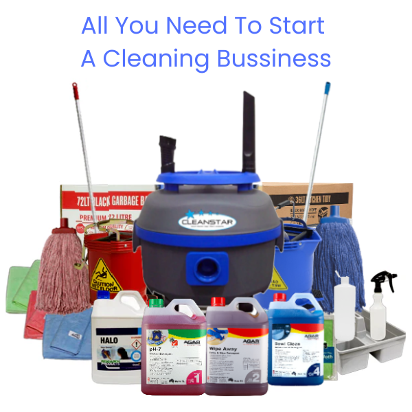 Commercial Cleaning Startup Kit Housemaid 10 Litre Vacuum Crystalwhite Cleaning Supplies