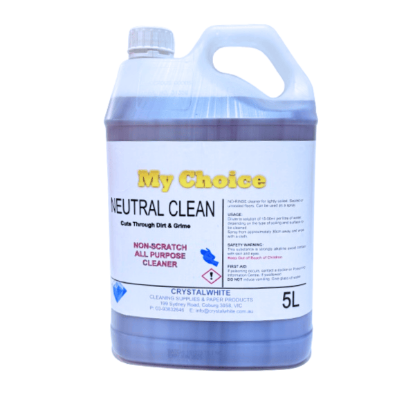 My Choice | Neutral Clean 5 Lt Floor Cleaner | Crystalwhite Cleaning Supplies Melbourne